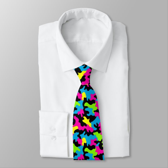 Edgy Gift Ideas Camo Print  Tie (Tied)