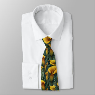 Edgy Gifts For Men Calla Lilies Floral Tie