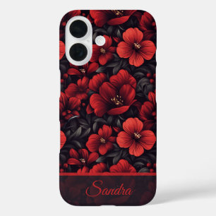 Edgy Girls Gift Rose Name iPhone 16 Case