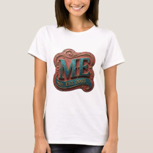 Edgy Gold ABSTRACT ART Fashion Print T-Shirt