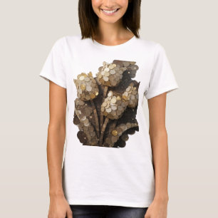 Edgy Gold ABSTRACT ART Statement Design T-Shirt