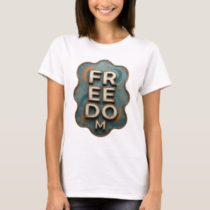 Edgy Gold FREEDOM Graphic Tee