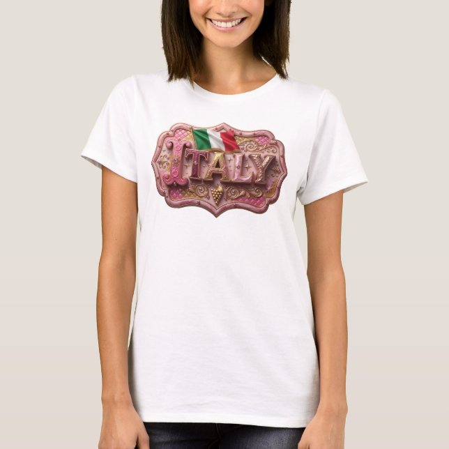 Edgy Gold ITALY Shirt Design (Front)