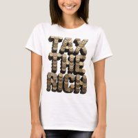 Edgy Gold TAX THE RICH Statement Design