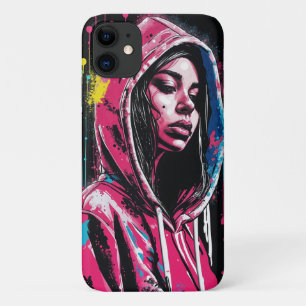 Edgy Graffiti Girl Case-Mate iPhone Case