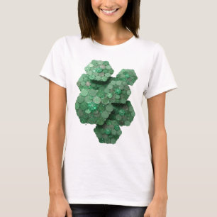 Edgy Green LUCKY COINS Quote Design T-Shirt
