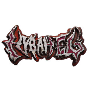 Edgy Heavy Metal Graffiti Logo 3D Metallic Graphic T-Shirt