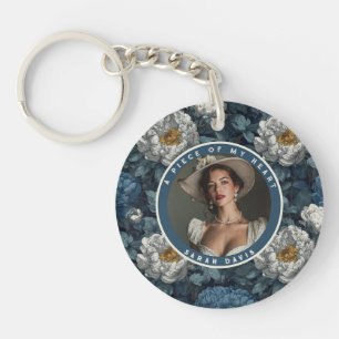 Edgy Housewarming Gift Ideas Peonies Floral Key Ring