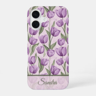 Edgy Housewarming Gift Tulip Name iPhone 16 Case