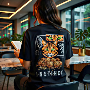 Edgy Instinct Cat Lover Streetwear Gift T-Shirt