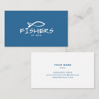 Edgy Jesus Fish Logo Christian Business Card