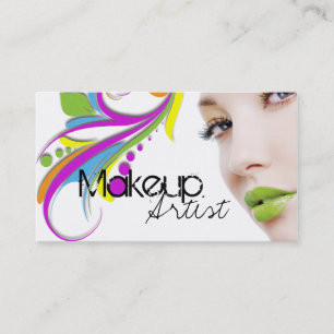 Edgy Makeup Artist Business Card Template