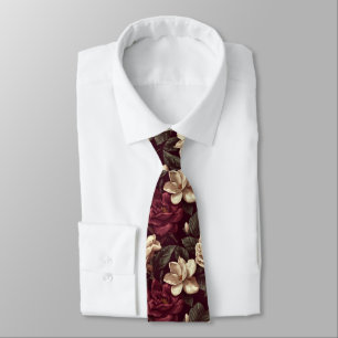 Edgy Menswear Ties Gardenias Floral