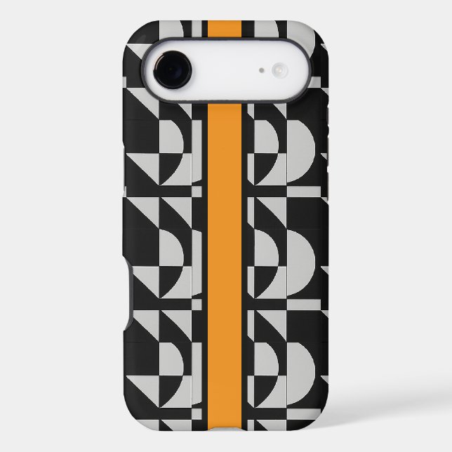 Edgy Modular Noir Echo Carrot Orange Accent Design (Back)