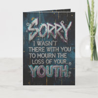 Edgy "Mourn Your Youth" Funny Belated Birthday Car