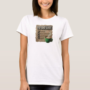 Edgy Orange COFFEE PLAY WITH CAT Trendy Tee