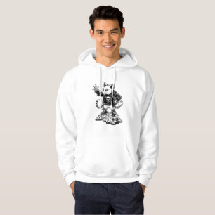 Edgy Punk Rat Rodent Rebellion Alternative Urban  Hoodie