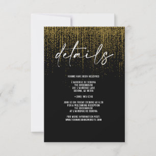 Edgy QR Gold Glitter Details Card