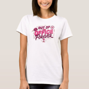 Edgy Red OUT OF OFFICE Fashion Print T-Shirt