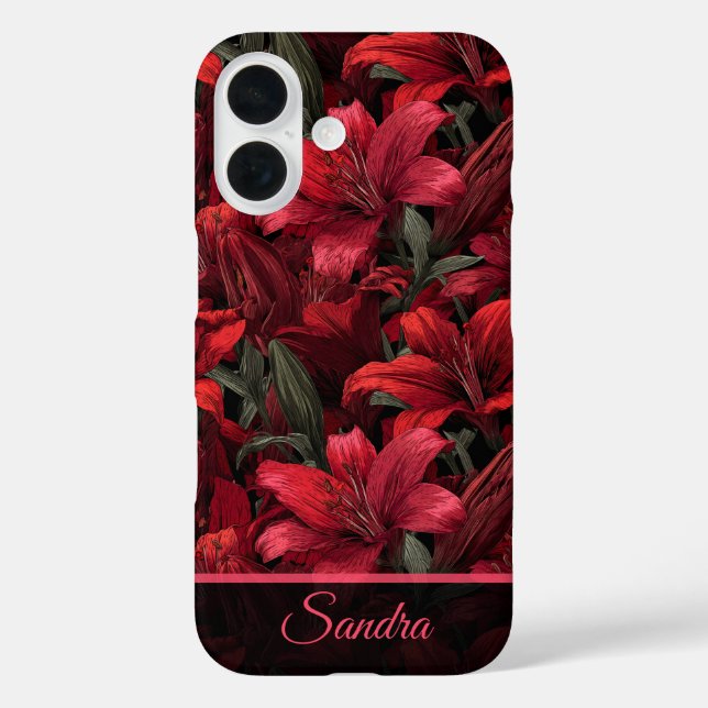 Edgy Retirement Gift Lilies Custom Case-Mate iPhone Case (Back)