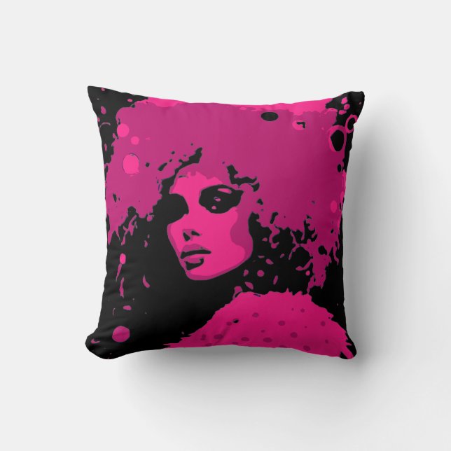 Edgy Retro All Over Grunge Design  Cushion (Front)