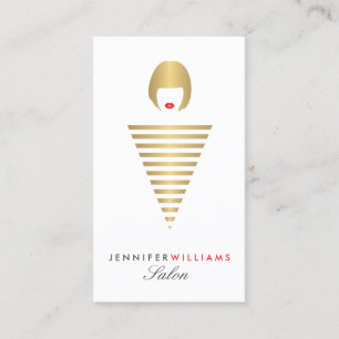 Edgy Retro Mod Hair Stylist, Salon, Blogger Business Card