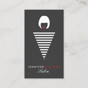 Edgy Retro Mod Hair Stylist, Salon, Blogger II Business Card
