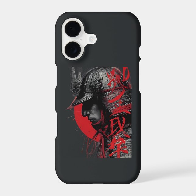 Edgy Samurai Warrior Japanese Ink Red Sun (Back)
