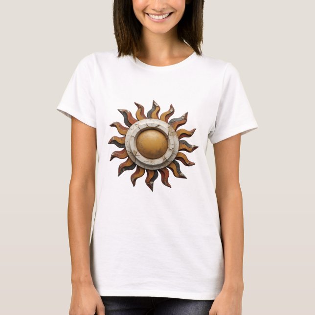 Edgy Silver ABSTRACT ART Abstract Design T-Shirt (Front)