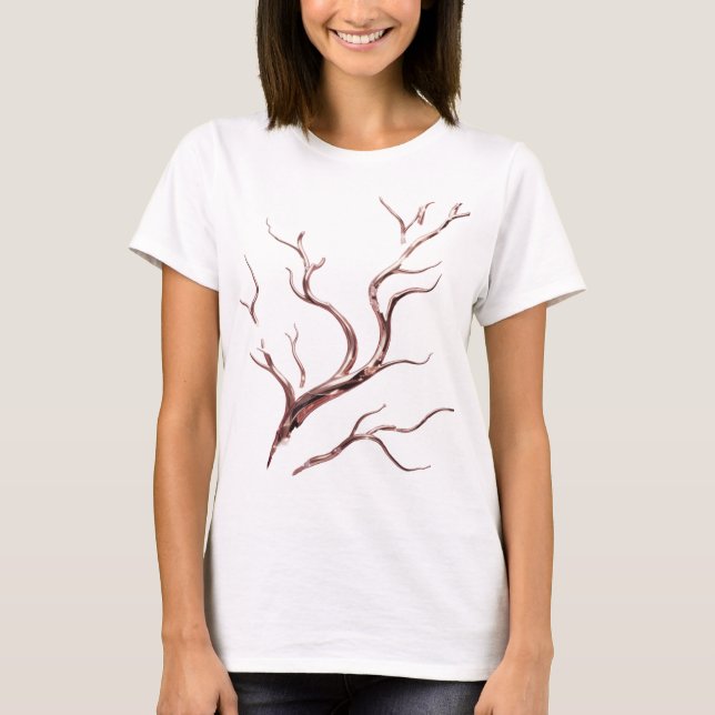 Edgy Silver ABSTRACT ART Abstract Design v2 T-Shirt (Front)