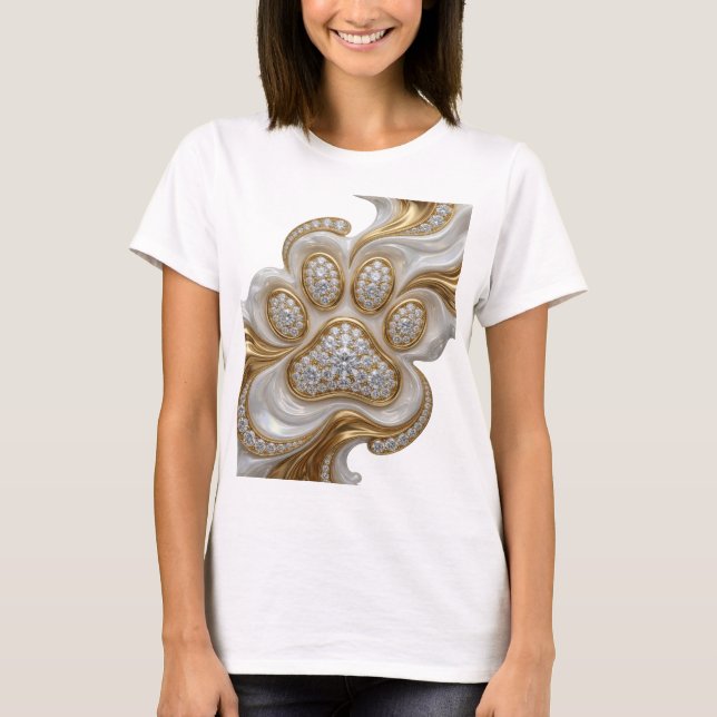 Edgy Silver ABSTRACT ART Abstract Design v2 T-Shirt (Front)