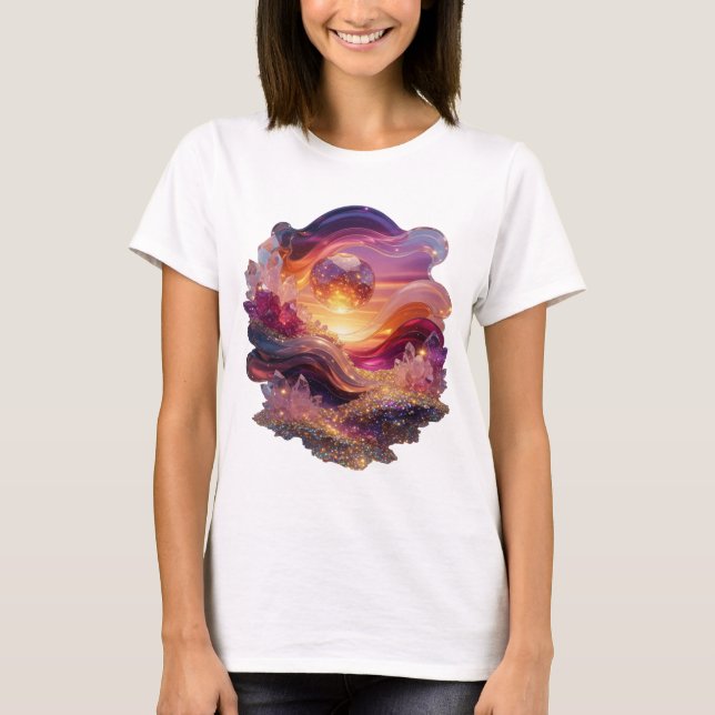 Edgy Silver CRYSTAL DREAMS Shirt Design (Front)