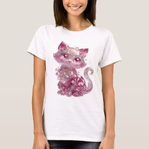 Edgy Silver PINK DIAMOND CAT Quote Shirt