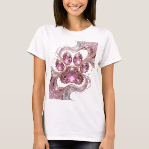 Edgy Silver PINK JEWELRY 3D Text Art T-Shirt