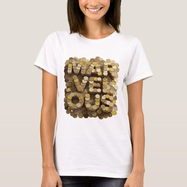 Edgy Silver WE ARE ONE Modern Design T-Shirt (Front)