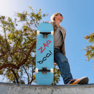 Edgy Zag Dog Blue  Skateboard