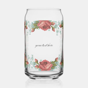 ediitable flowers frame can glass