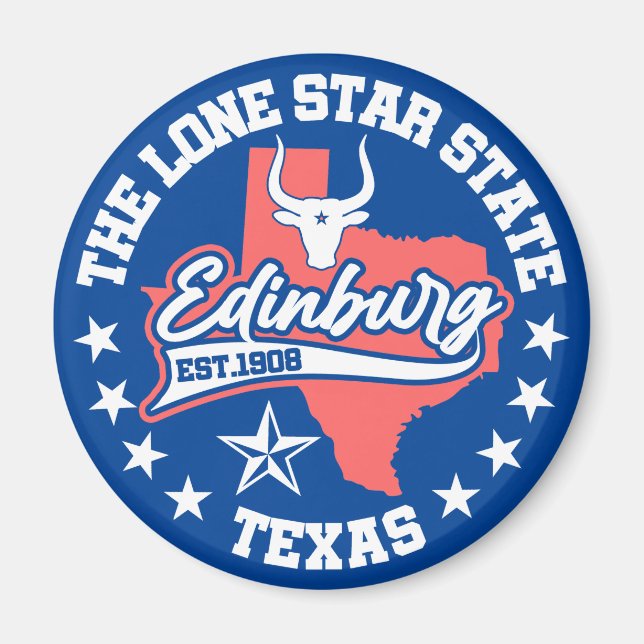 Edinburg,Texas Magnet (Front)