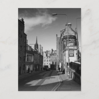 Edinburgh Candlemakers Row Mono Postcard