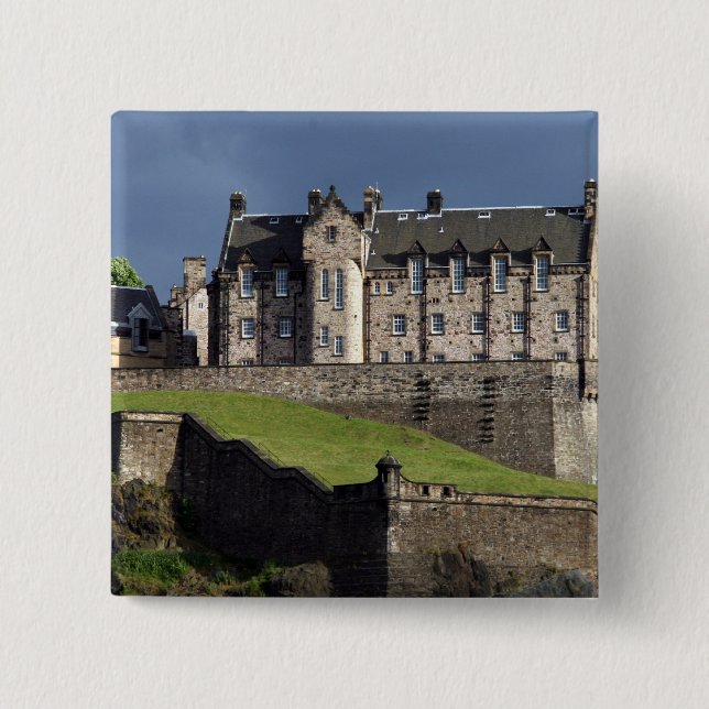 edinburgh castle 15 cm square badge (Front)
