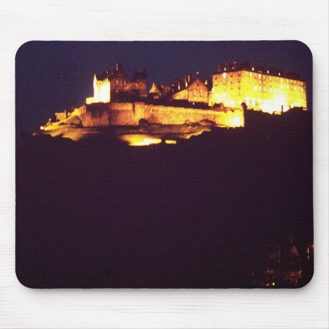 edinburgh castle at night mousepad (Front)