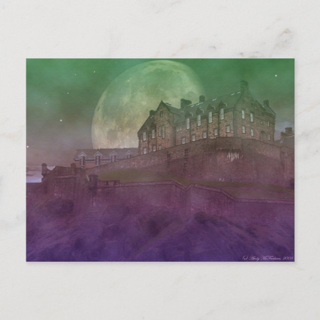 Edinburgh Castle at Night Postcard (Front)