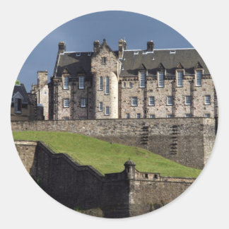 edinburgh castle classic round sticker