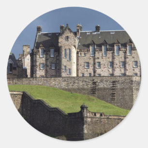 edinburgh castle classic round sticker