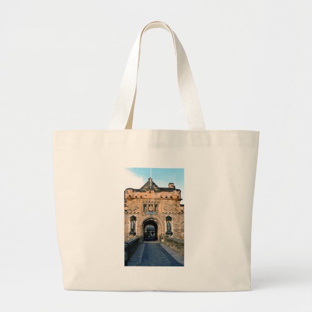 Edinburgh Castle entrance Large Tote Bag (Front)