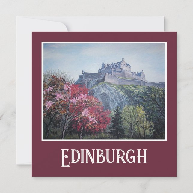 Edinburgh Castle fine art card by Pola.B.Alex (Front)