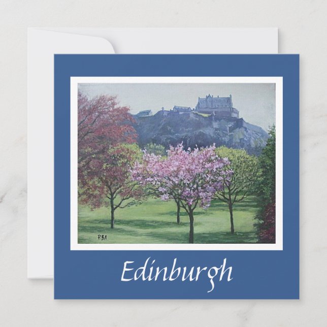 Edinburgh Castle fine art card by Pola.B.Alex (Front)