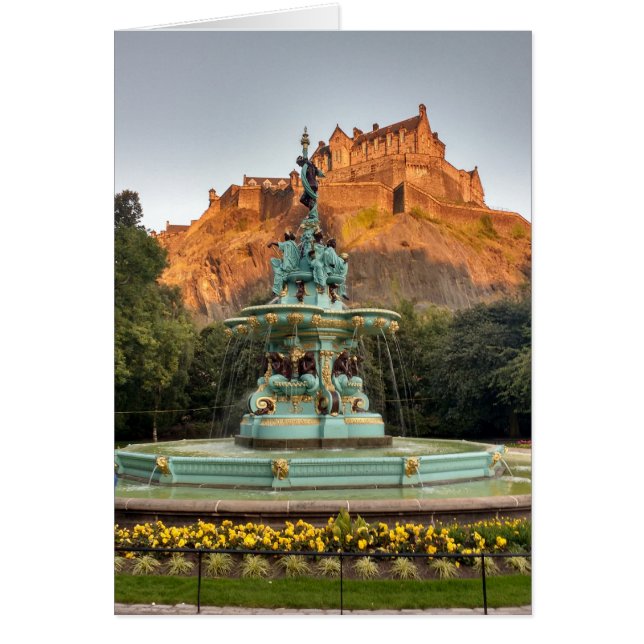 Edinburgh Castle Fountain Princes Street Gardens (Front)