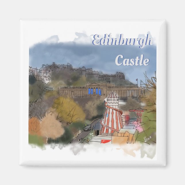 Edinburgh castle magnet (Front)