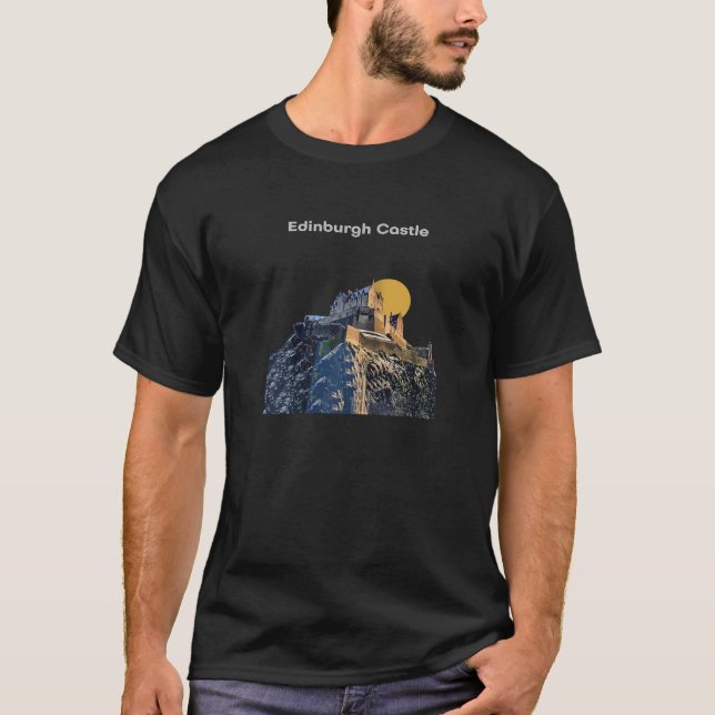 Edinburgh Castle Scotland Fairytail Royal Retro Tr T-Shirt (Front)